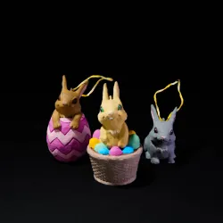 “Hand-carved” Easter Ornaments