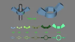 Hex nut to wing nut collection m3-m10