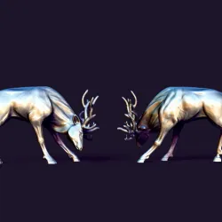 horned deer