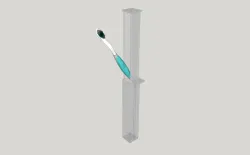Hygienic toothbrush holder - square based