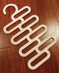 Lasercut Tie Holder for Metal Closet Rods