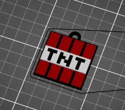 Minecraft TNT prívesok