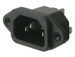 Mounting adapter for C14 IEC plug