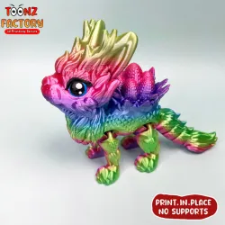 PRINT-IN-PLACE FLEXI EASTER DRAGON ARTICULATED
