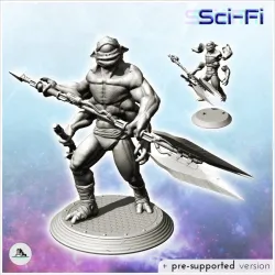 Sci-Fi alien figures pack No. 2 - SF SciFi post-apo post apocalypse wars future 15mm 20mm 28mm wargaming wargame