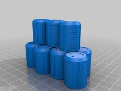 Sci-fi Barrel Pile  - scatter terrain