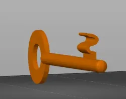 Simple S-shaped room key