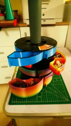 Spool upcycling, make a stackable Storage for your bits and pieces