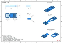 Square clip