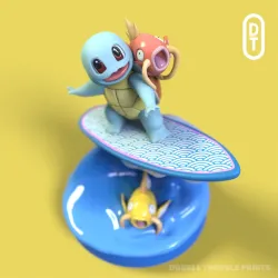 SURFING SQUIRTLE WITH MAGIKARPS
