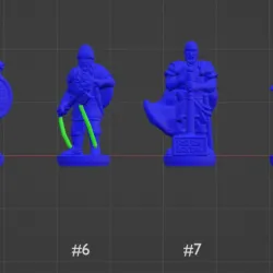 Tiny Viking Heroes for use with TTRPG or DnD style games 22mm
