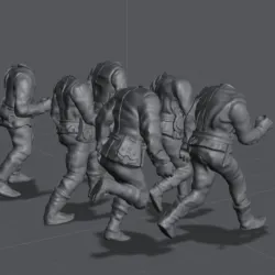 unarmored marching Pikemen/Billmen