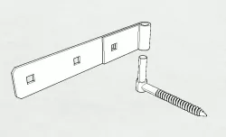8" Screw Post Strap Hinge