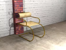 brass chair