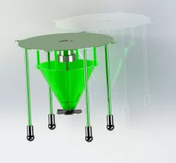 Drone Attachment of lime and fertilizer applicator in paddy field