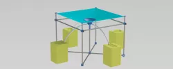 Funnel and Canvas water collection system