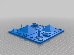 Giza Egypt Great Pyramids Fantasy large plate sized for 8'' bed. Challenging