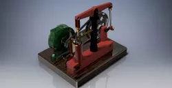 Horizontal Beam Engine with Centrifugal Pump