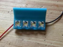 LED holder 3d Printer - Delta (Kossel Rostock & Co.) LED (Superflux) holder (E3D hotend, but others might work, too.)