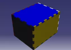 Parametric laser cut finger joint box