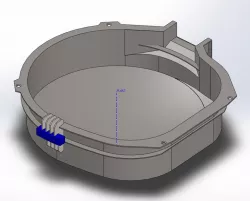 Pot metal round shadow