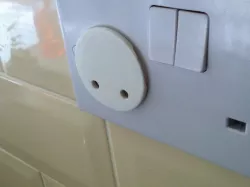 UK 3 pin to 2 pin socket adapter