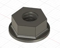 1/4-20 Flanged Nut