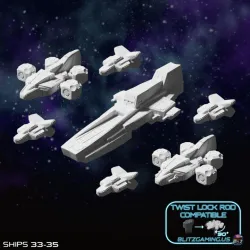 9 Starships & Terrain Bundle - Brave Sun Starship Miniatures Game