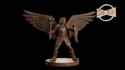 Aasimar cleric wielding a Mace