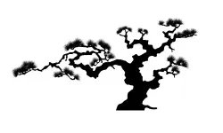 Airbrush stencil stencile Bonsai tree 01