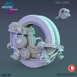 All Terrain Monocycle / Huge Wheel / Roving Vehicle / Alien War Construct / Steampunk Battle Robot / Invasion Army / Cyberpunk / Sci-Fi Encounter