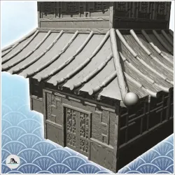 Asian building with double roof and floor (23) - Medieval Asia Feudal Asian Traditionnal Ninja Oriental