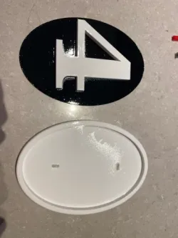 Blank insert to glue number or words on.