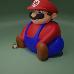 Chonk Mario - Fat Yoshi - MEME