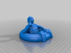 Creature From The Black Lagoon Chilling in a Tube