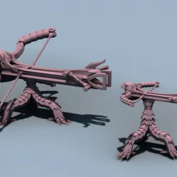 Dark Elf Underdark Heavy and Light Ballista Loaded and Unloaded