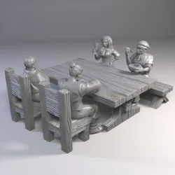 Dining citizens (SITTING FOLKS)