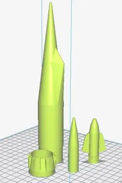 Estes Interceptor K-50 rocket plastic parts