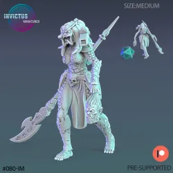 Female Space Hunter Spear / Soldier Squad Officer / Cyberpunk Warrior / Invasion Army / Trooper Attack / Sci-Fi Encounter