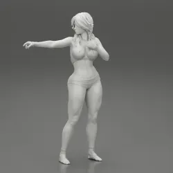 fighting woman posing said you are next