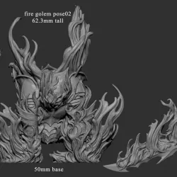 Fire Golem (Pose 3 of 3)