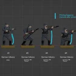 German Infantry and German Winter Infantry WW2  15mm Scale