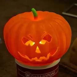 Halloween Pumpkin LED tealight Jack O'Lantern - Kuerbis LED Teelicht Kuerbislaterne 