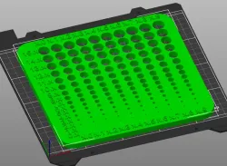 Hole Gauge Calibration Diameter block test, with raised numbers