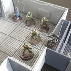 INSTADUNGEON™ Sci Fi Foundation Set: sci fi interior tiles compatible with D&D SPELLJAMMER, WH40K, SPACE HULK, ALIEN RPG, and more