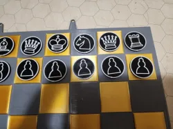 Magnetic Wall Hanging Chess Board + Pieces