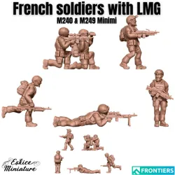 Modern French with LMG (minimi & m240) - 28mm