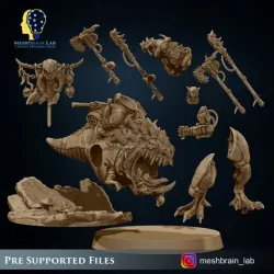 Ork Beast Hunter Warboss on colossal Mount