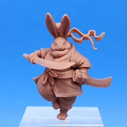 Rabbitfolk Warrior - Indigo Jade, Guanghan Swordswoman (Pre-Supported)