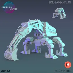 Red Planet Excavator / Siege Engine / Settler Machine / Roving Vehicle / Space Colonist Construct / Steampunk Infantry Robot / Cosmic Invasion Army / Cyberpunk / Sci-Fi Encounter